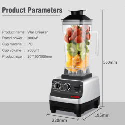 Licuadora de alta potencia BALASHOV 2000W: Smoothies, jugos y más